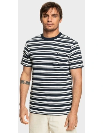 DNA Short Sleeves Stripe T-shirt in Dark Navy