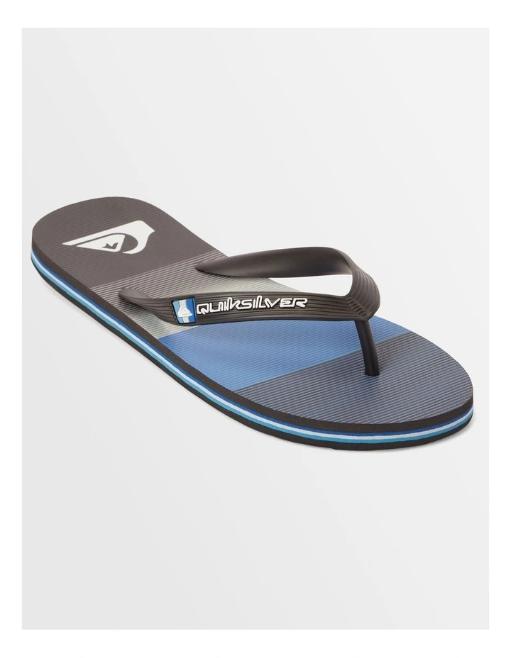 Molokai Stripe Beach Flip-Flops in Black image 1