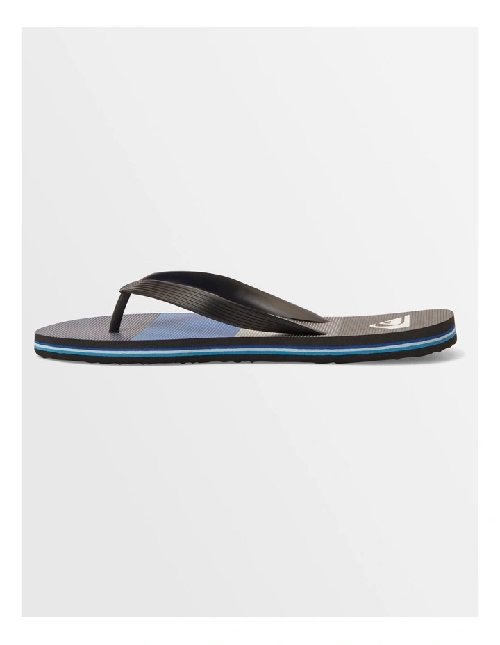 Molokai Stripe Beach Flip-Flops in Black image 2