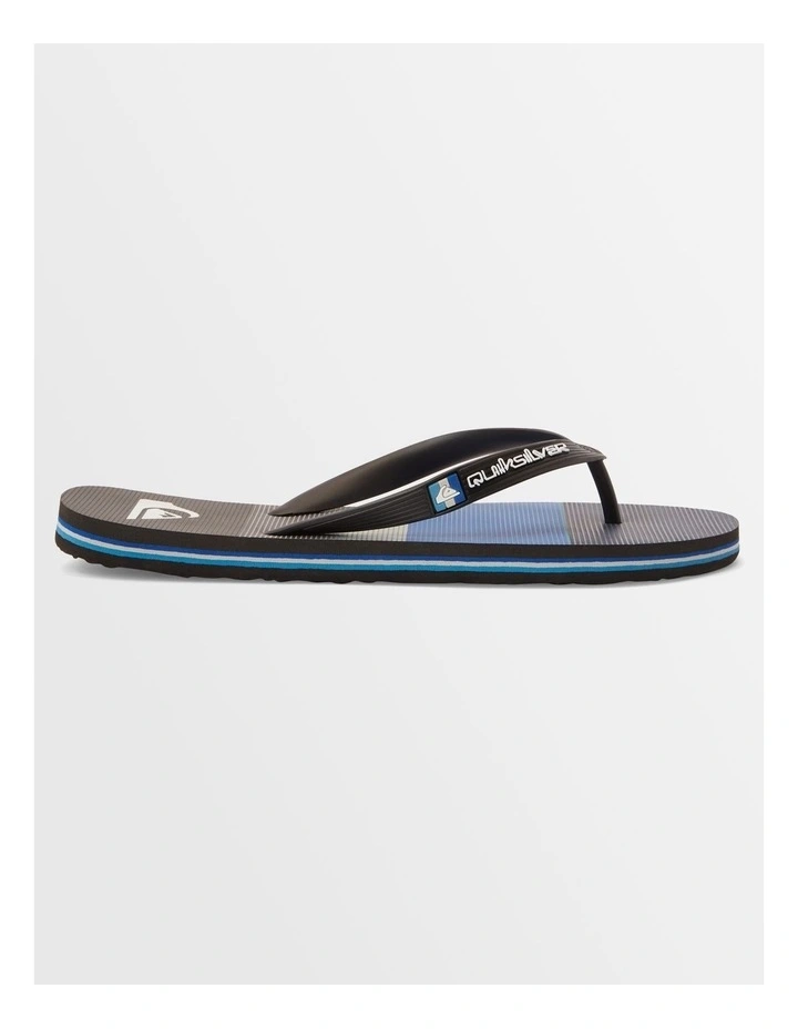 Molokai Stripe Beach Flip-Flops in Black image 3