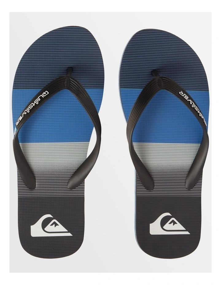 Molokai Stripe Beach Flip-Flops in Black image 4