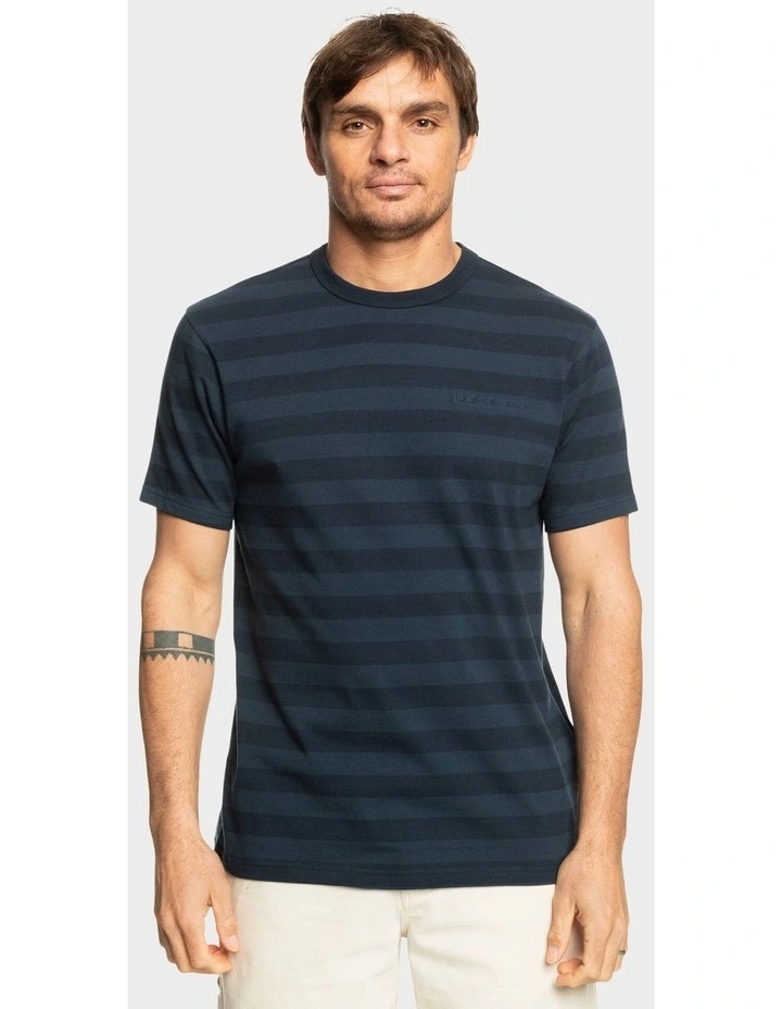 Reid Stripe T-shirt in Blue image 1