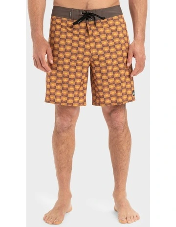 Surfsilk Straight Boardshorts Leg 18 Inch in Brown