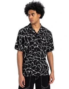 Mercury Chrome Short Sleeve Shirt in Black