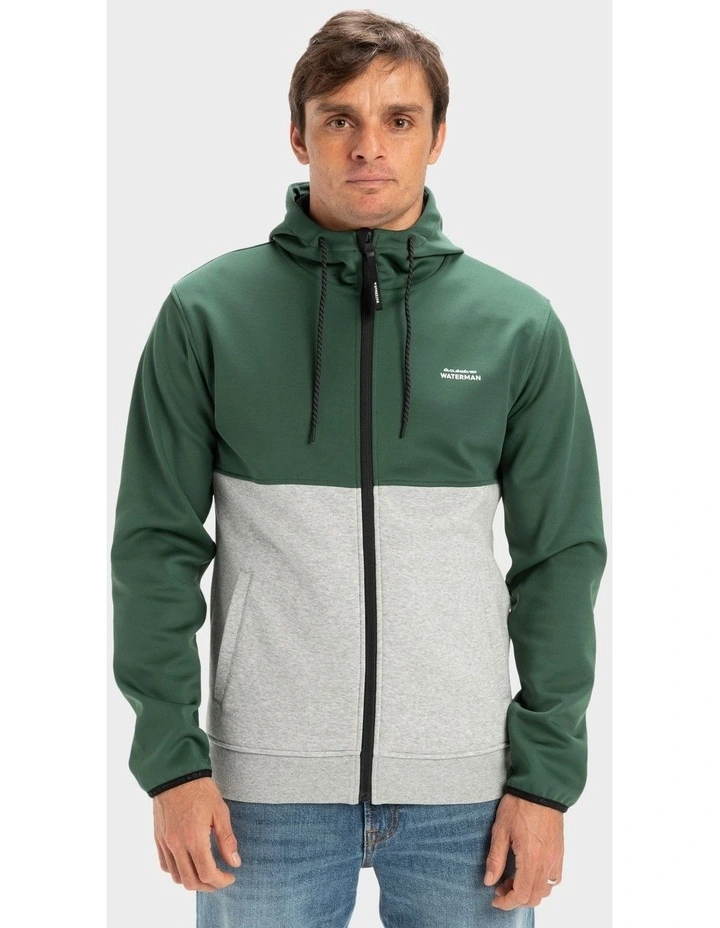 Burnz Zip-Up Hoodie in Forest image 1