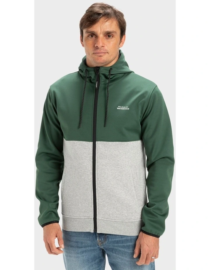 Burnz Zip-Up Hoodie in Forest image 3