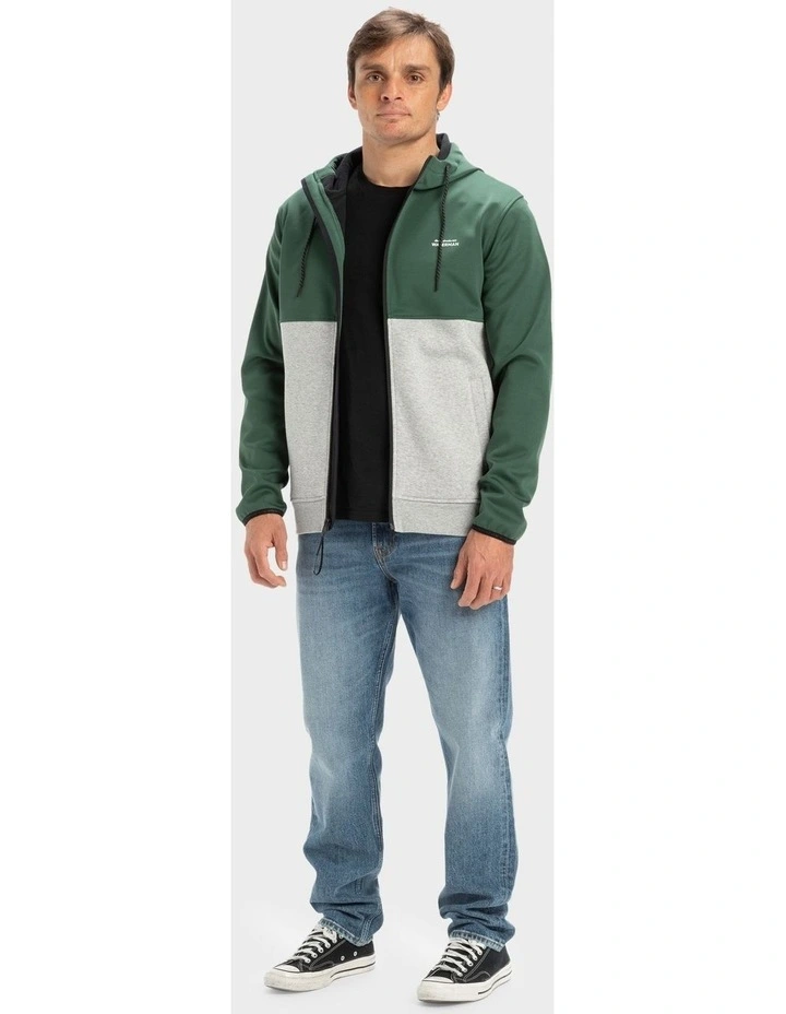 Burnz Zip-Up Hoodie in Forest image 5