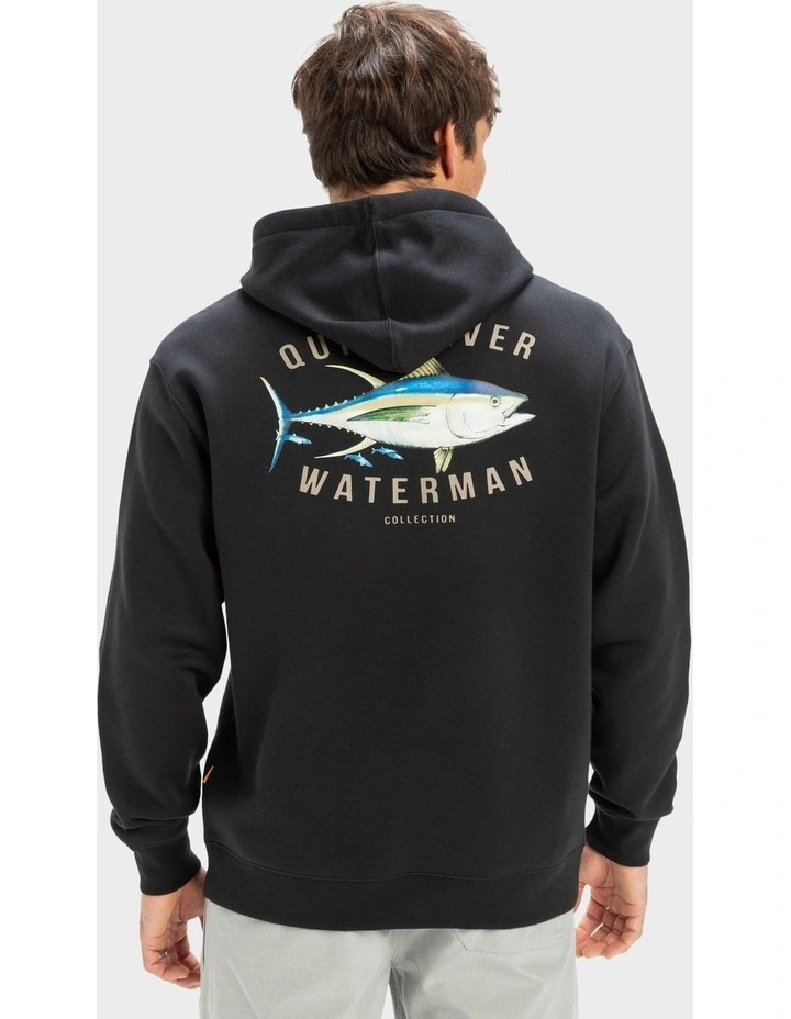 Yellow Fins Pullover Hoodie in Black image 2