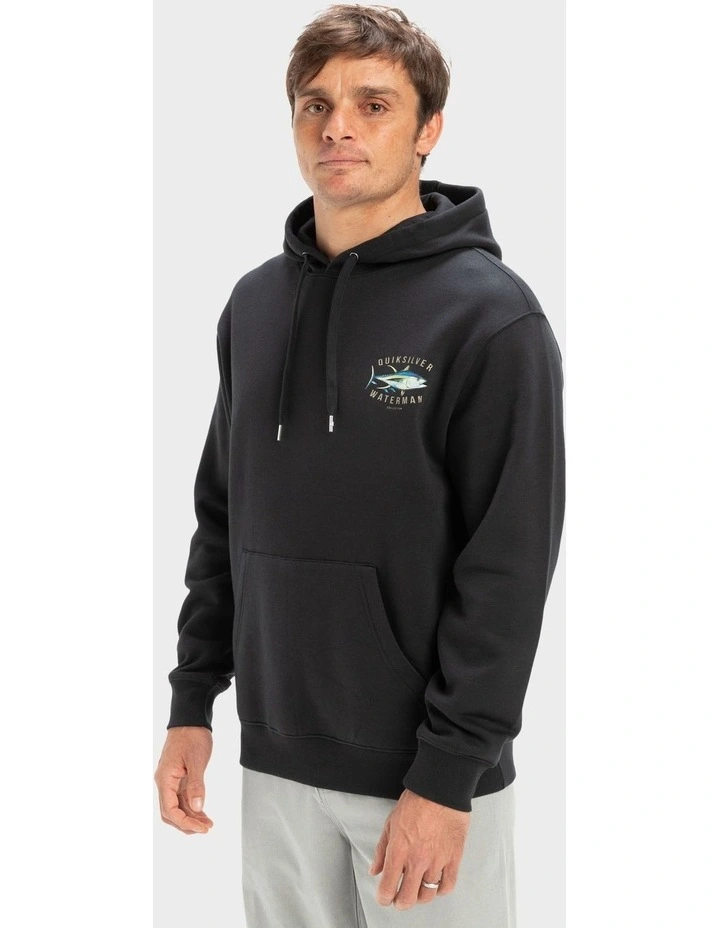 Yellow Fins Pullover Hoodie in Black image 3