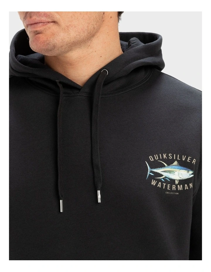 Yellow Fins Pullover Hoodie in Black image 4