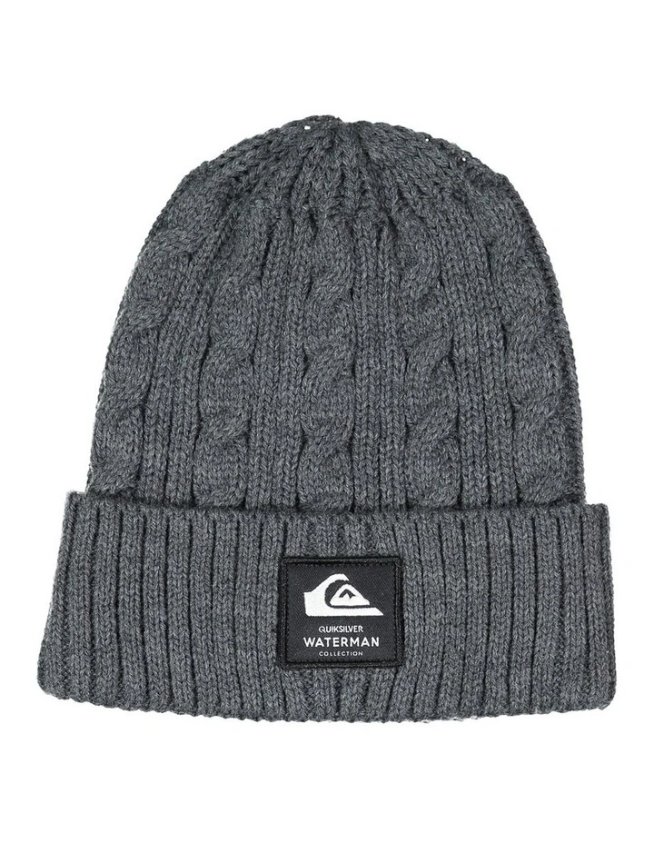Cable Beanie in Charcoal image 1