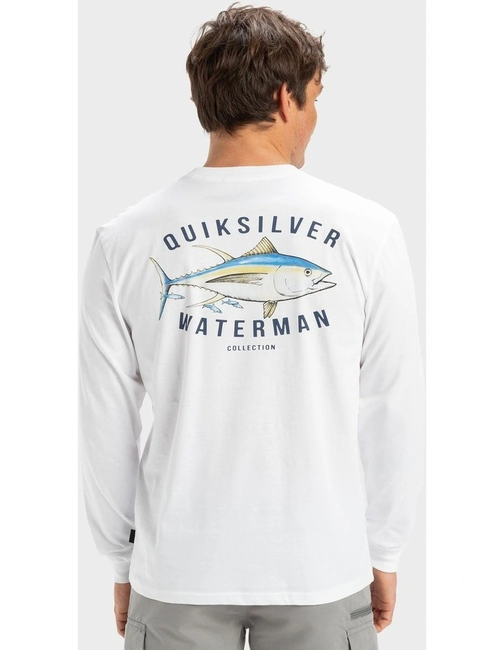 Fins Long Sleeve T-Shirt in White image 2