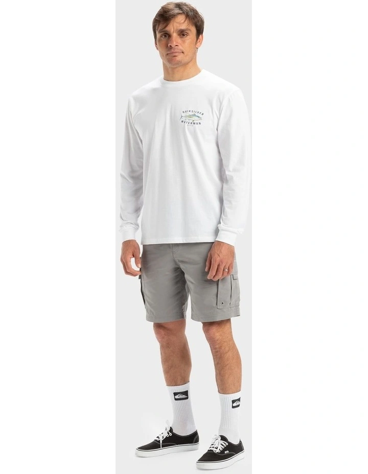 Fins Long Sleeve T-Shirt in White image 5