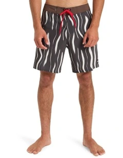 Surfsilk Straight Leg Board Shorts in Black