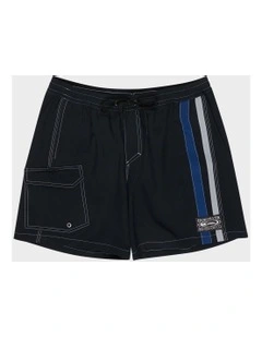 Interconnect Volley Board Shorts in Black