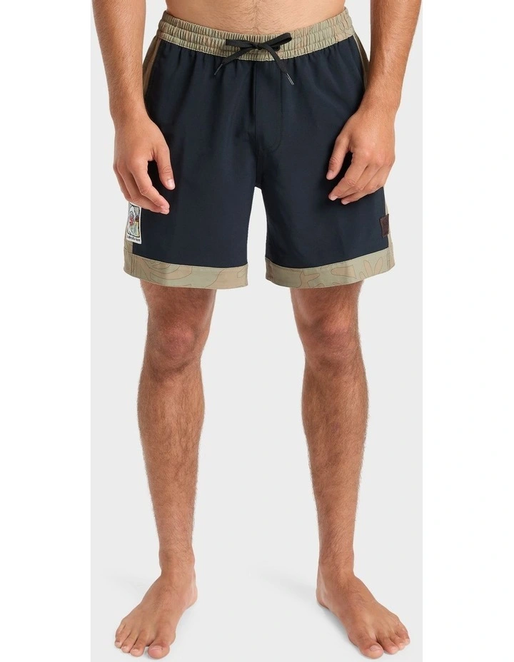 Disconnect Volley Board Shorts in Black image 1