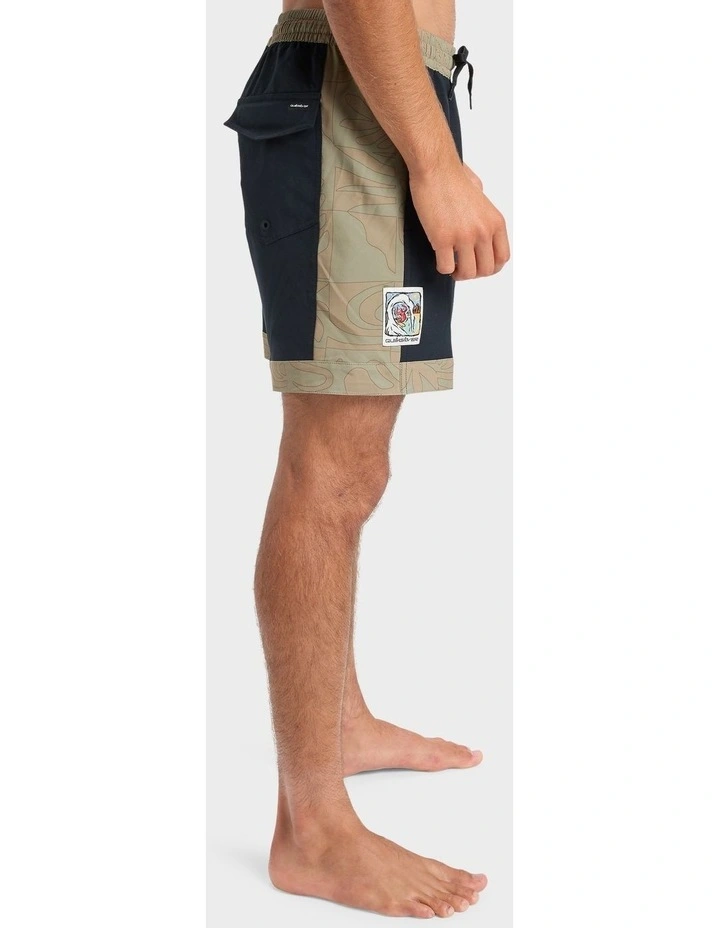 Disconnect Volley Board Shorts in Black image 3