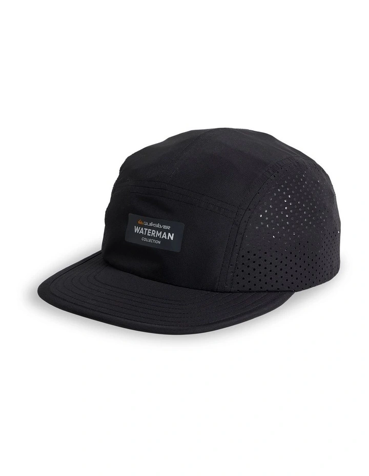 Waterman Cooley 5 Panel Cap in Black image 1