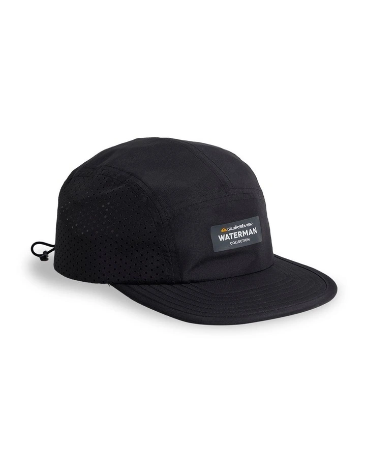 Waterman Cooley 5 Panel Cap in Black image 3