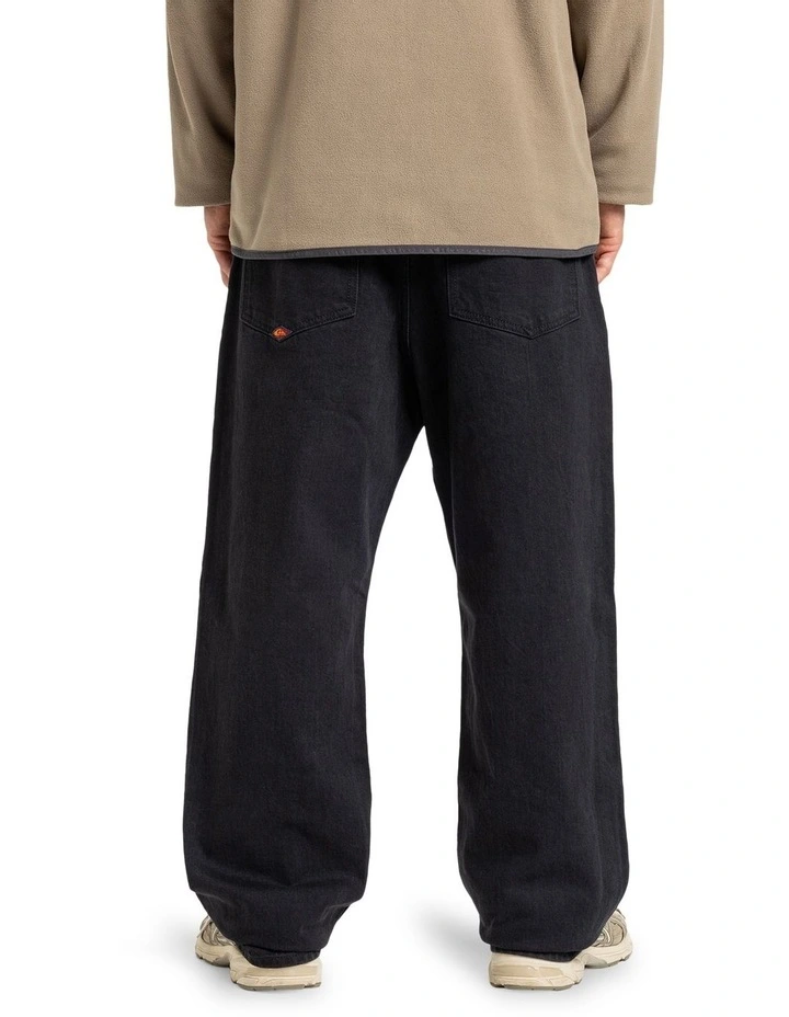 Baggy Denim Jeans in Black image 2