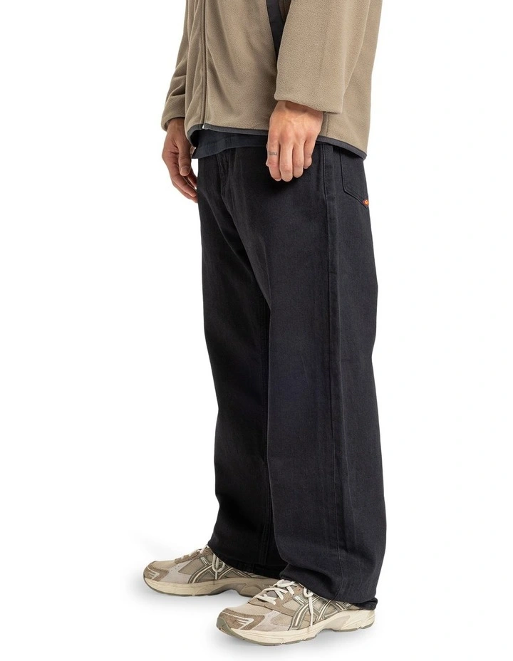 Baggy Denim Jeans in Black image 3