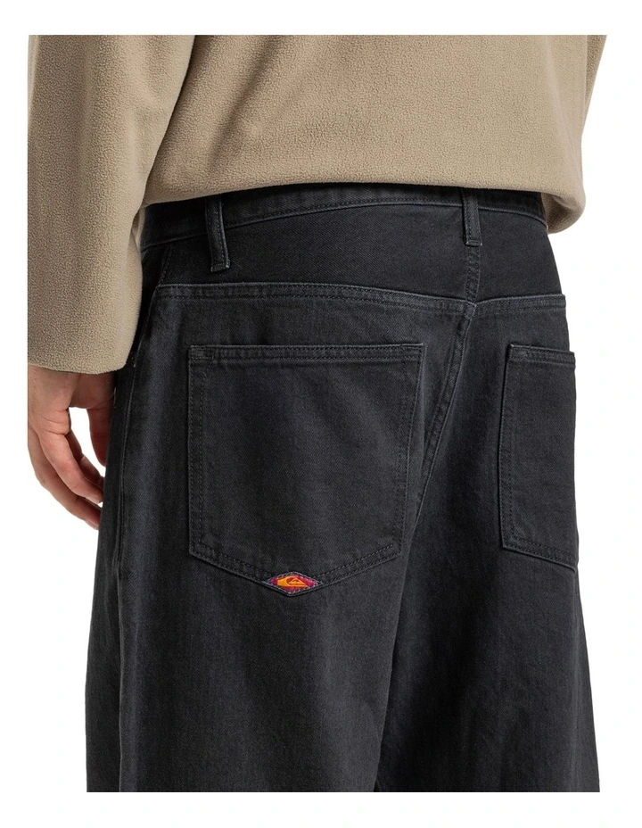 Baggy Denim Jeans in Black image 5