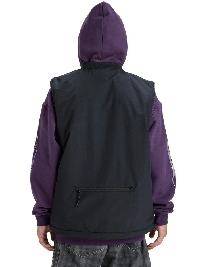 Wasted Gilet Insulated Jacket in Black image 2