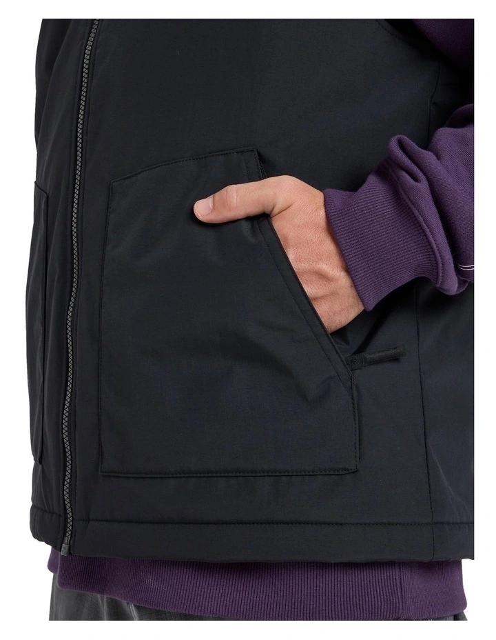 Wasted Gilet Insulated Jacket in Black image 5
