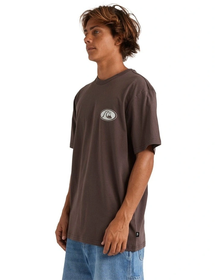 Inside Section T-Shirt in Brown image 3