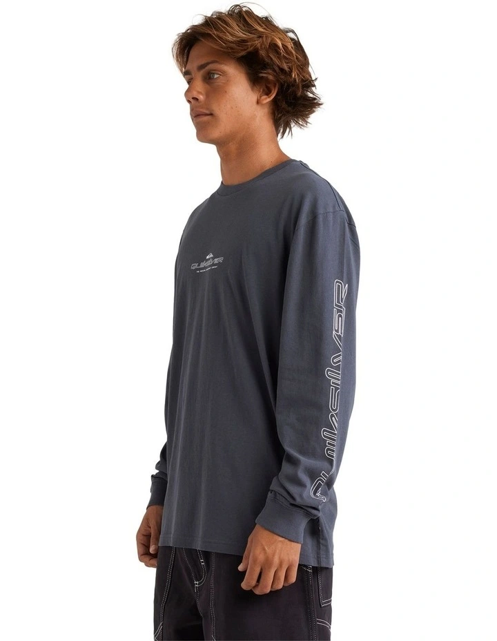 Shadow Line Long Sleeve T-Shirt in Blue image 3