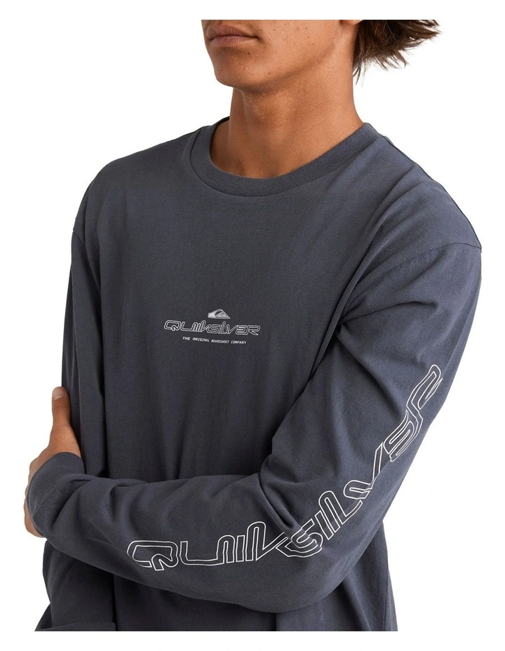 Shadow Line Long Sleeve T-Shirt in Blue image 4