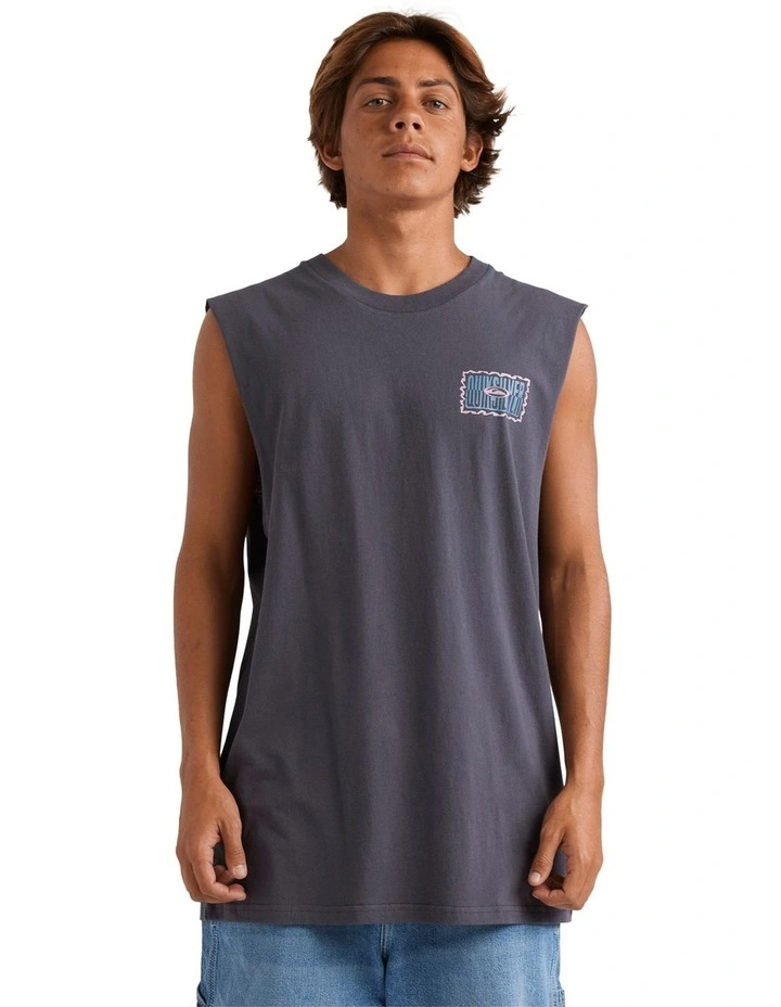 Twisted Tides Muscle Shirt in Blue image 1