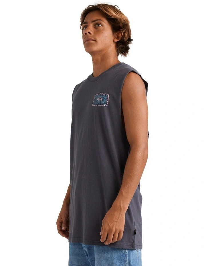 Twisted Tides Muscle Shirt in Blue image 3