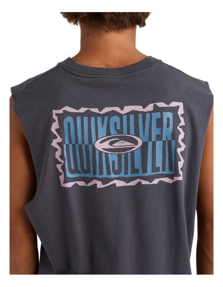 Twisted Tides Muscle Shirt in Blue image 4