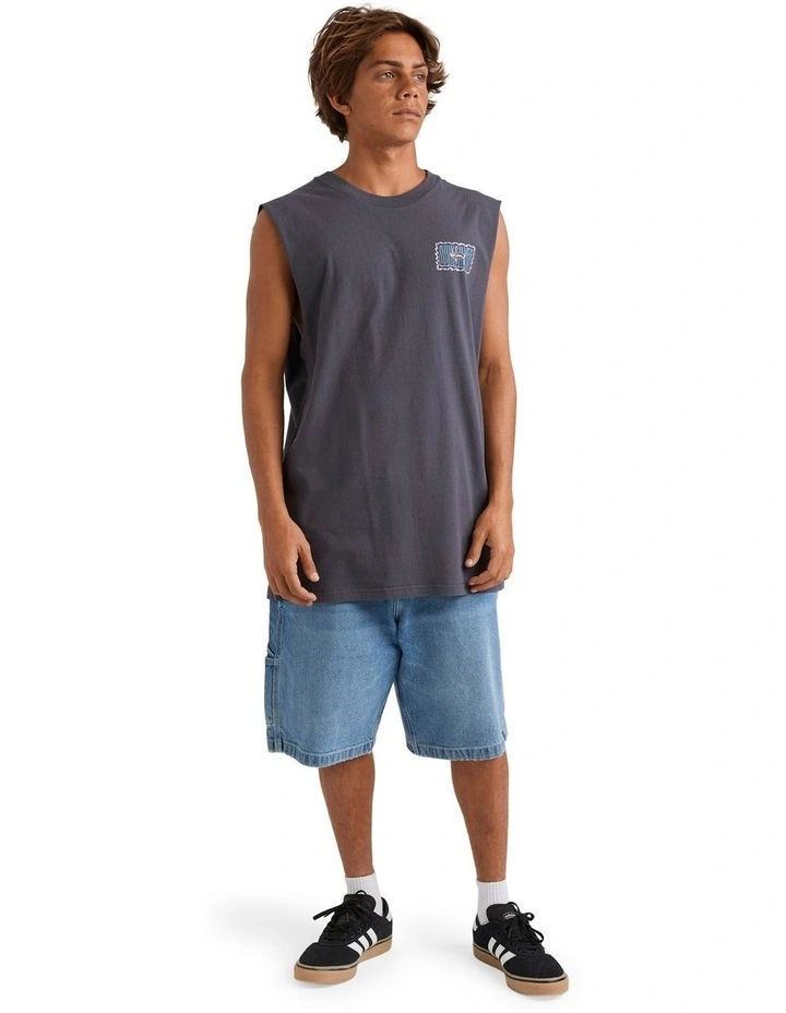 Twisted Tides Muscle Shirt in Blue image 5