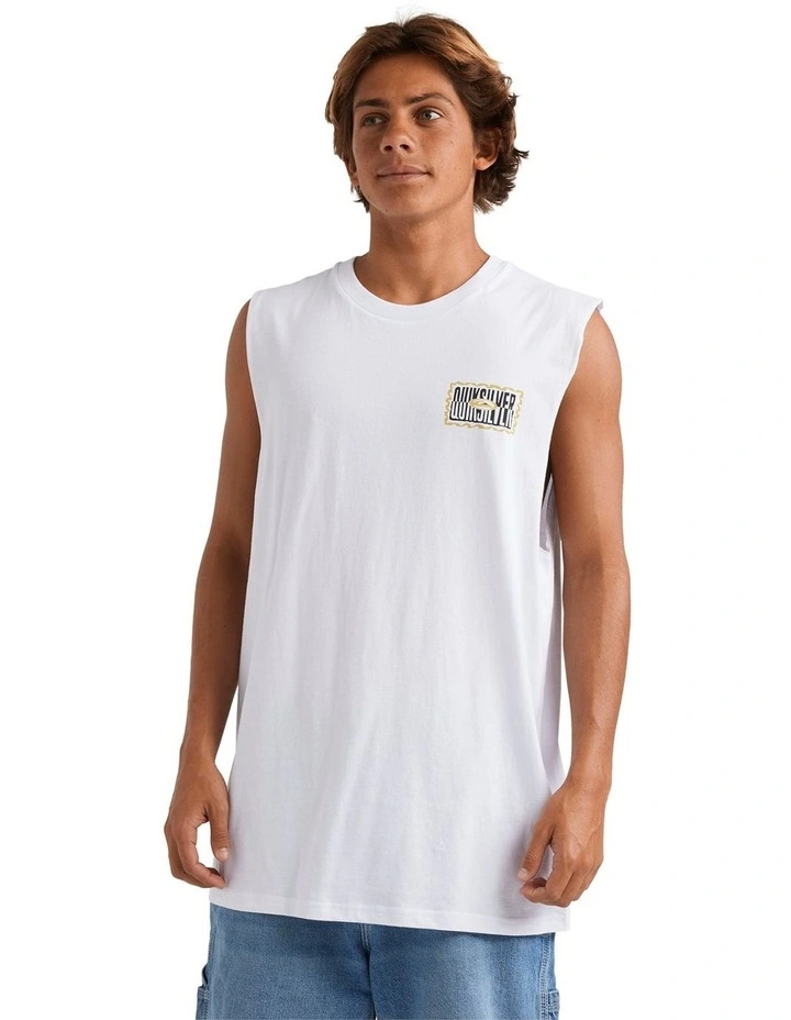 Twisted Tides Muscle Shirt in White image 1