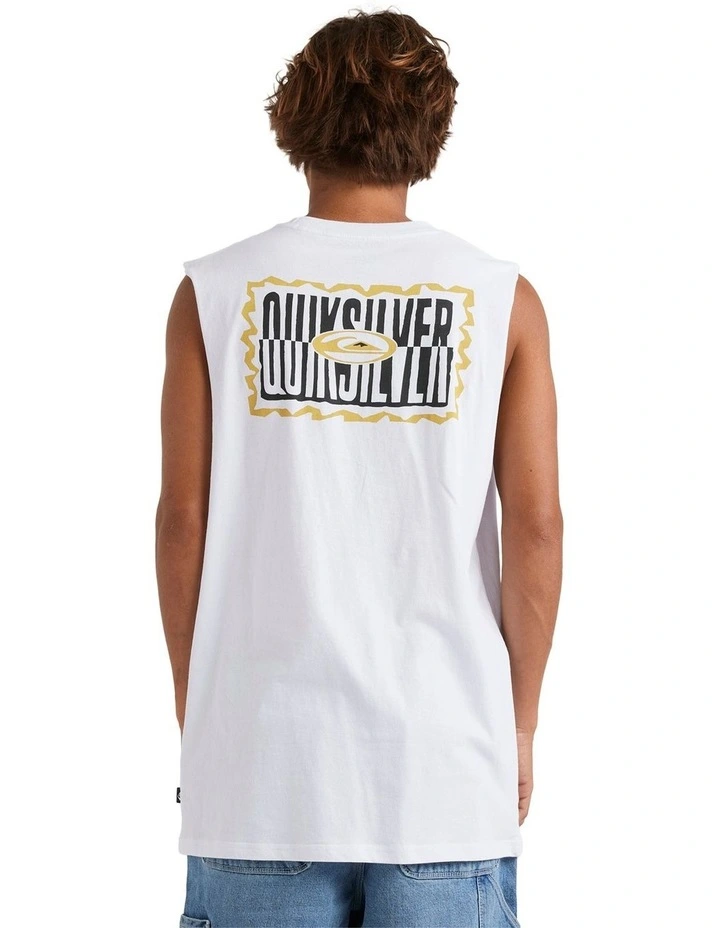 Twisted Tides Muscle Shirt in White image 2