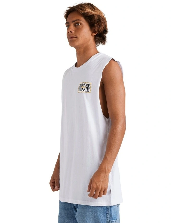Twisted Tides Muscle Shirt in White image 3