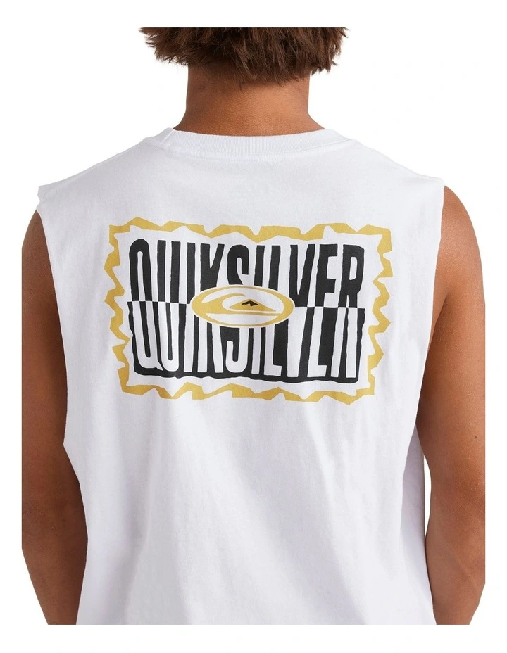 Twisted Tides Muscle Shirt in White image 4