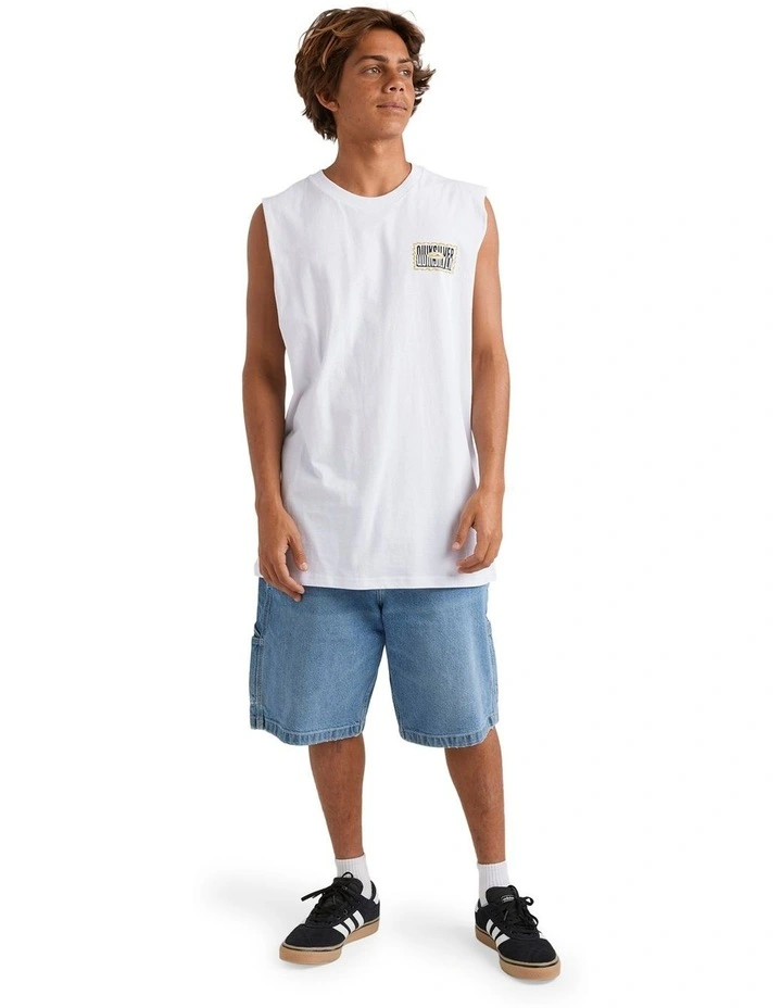 Twisted Tides Muscle Shirt in White image 5