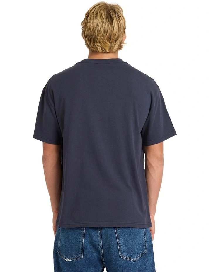 Tilt Panel Knit T-Shirt in Black image 2