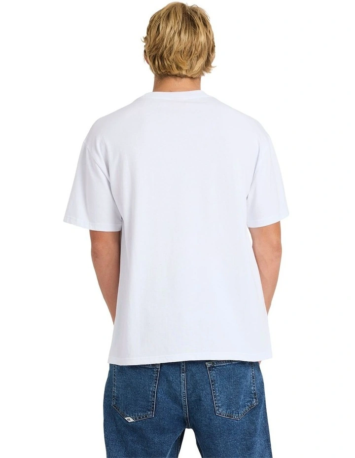 Tilt Panel Knit T-Shirt in White image 2