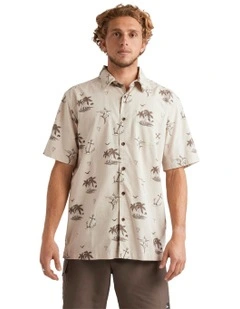 Horizon Haze Short Sleeve Shirt in Brown
