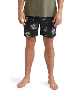 Horizon Haze Swim Shorts in Black