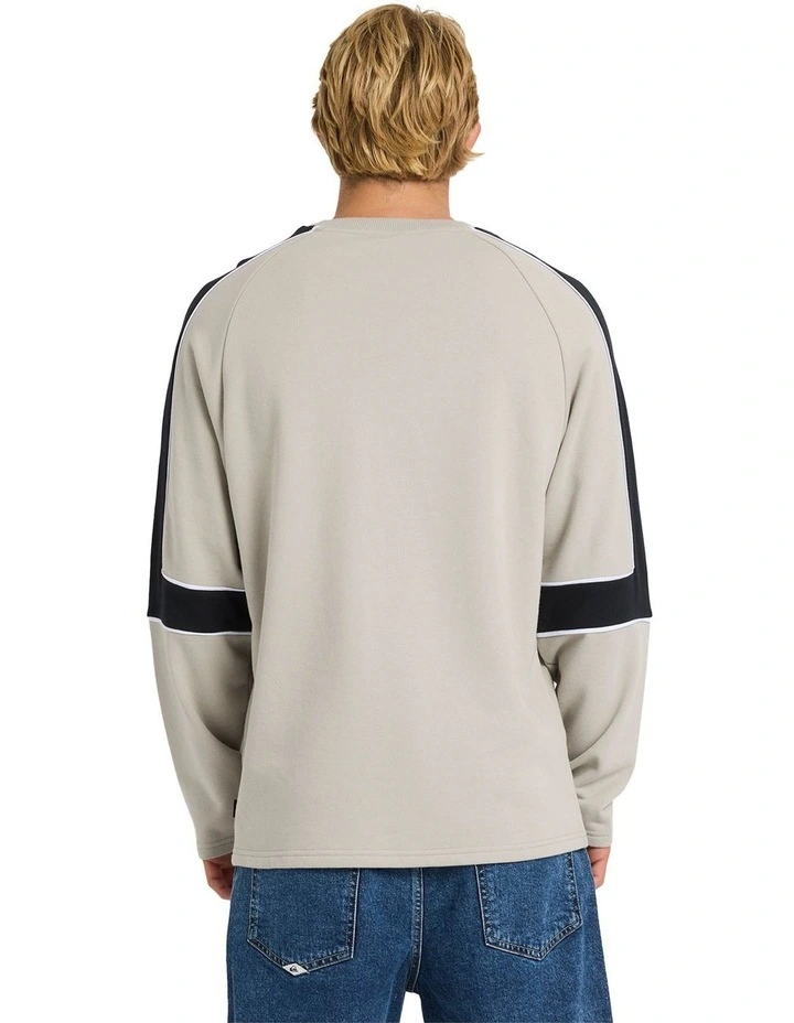 Saturn Panel Crew Neck Sweater in Beige image 2