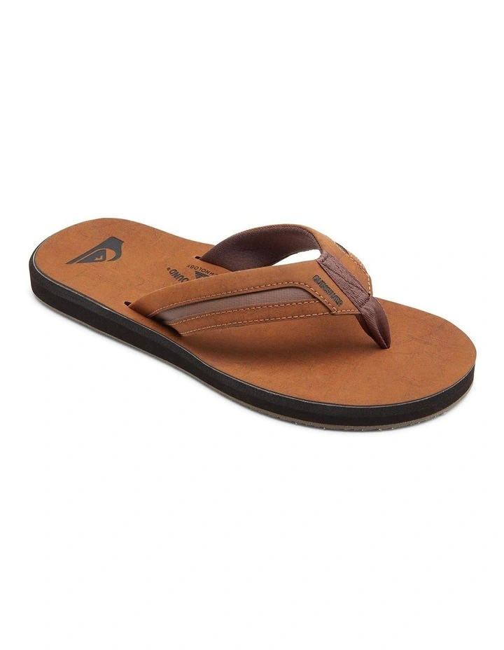 Carver Squish Brown Luxe Thongs image 1