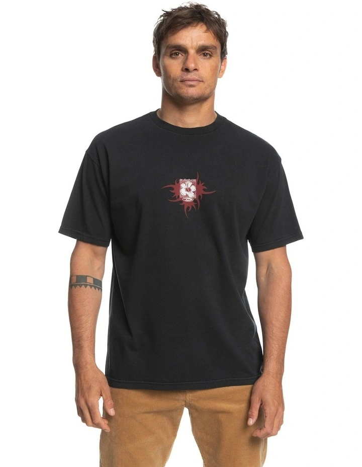 Flower Power Short Sleeve Tee T-Shirt in Black image 1