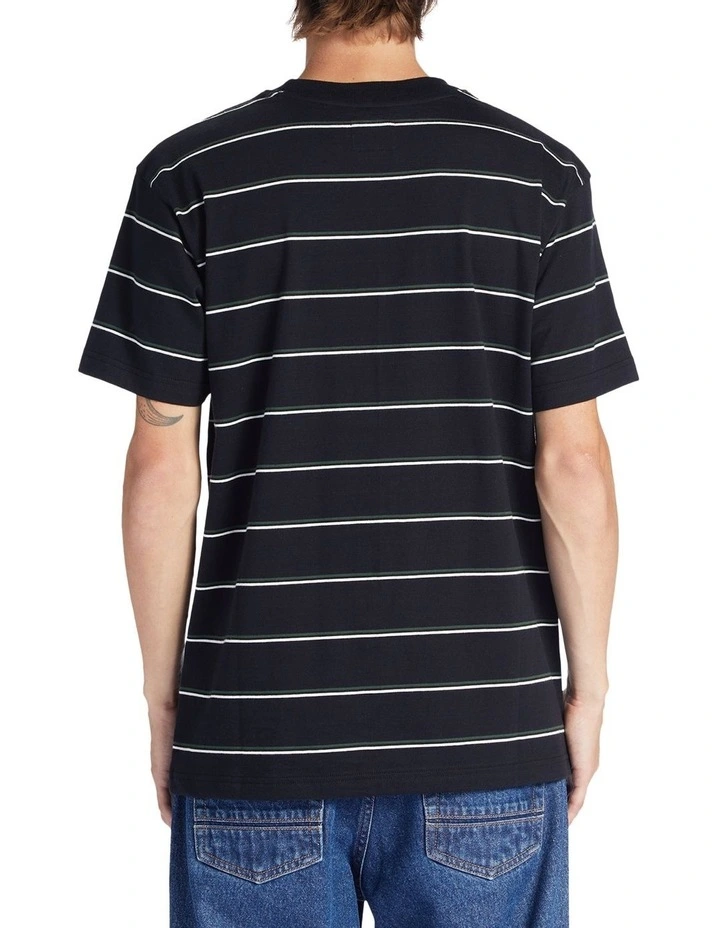 Kingpin Stripe T-shirt in Black image 2