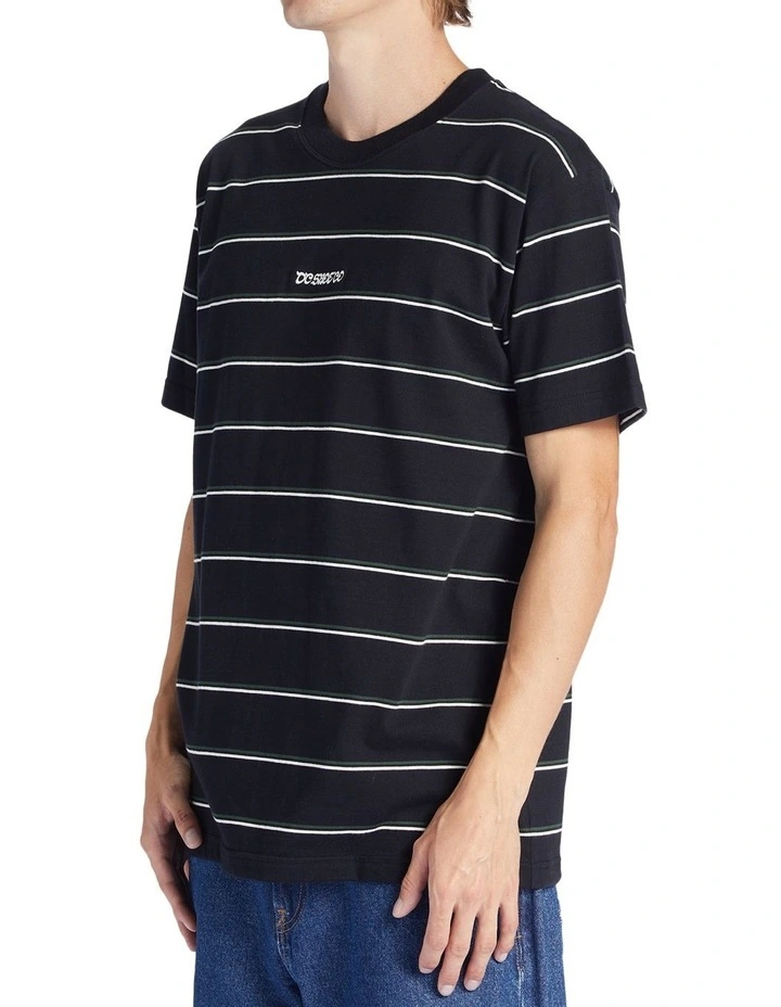 Kingpin Stripe T-shirt in Black image 3