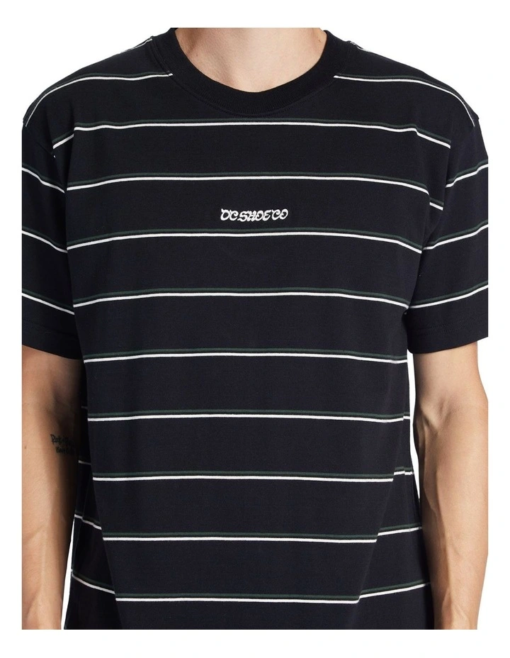 Kingpin Stripe T-shirt in Black image 4